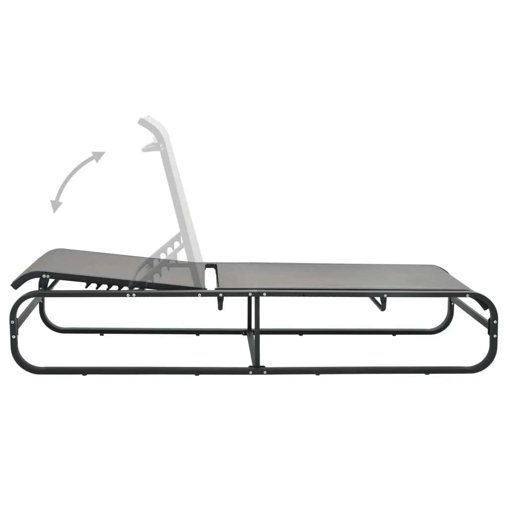 Bain de Soleil Robuste en Aluminium et Textilène Inaltérable vidaXL - 2