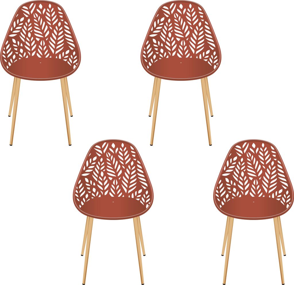 Chaise Lucena Terracotta - Lot De 4 Image du produit 