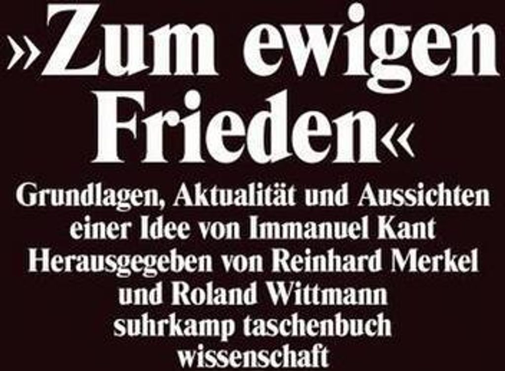 ' Zum ewigen Frieden'