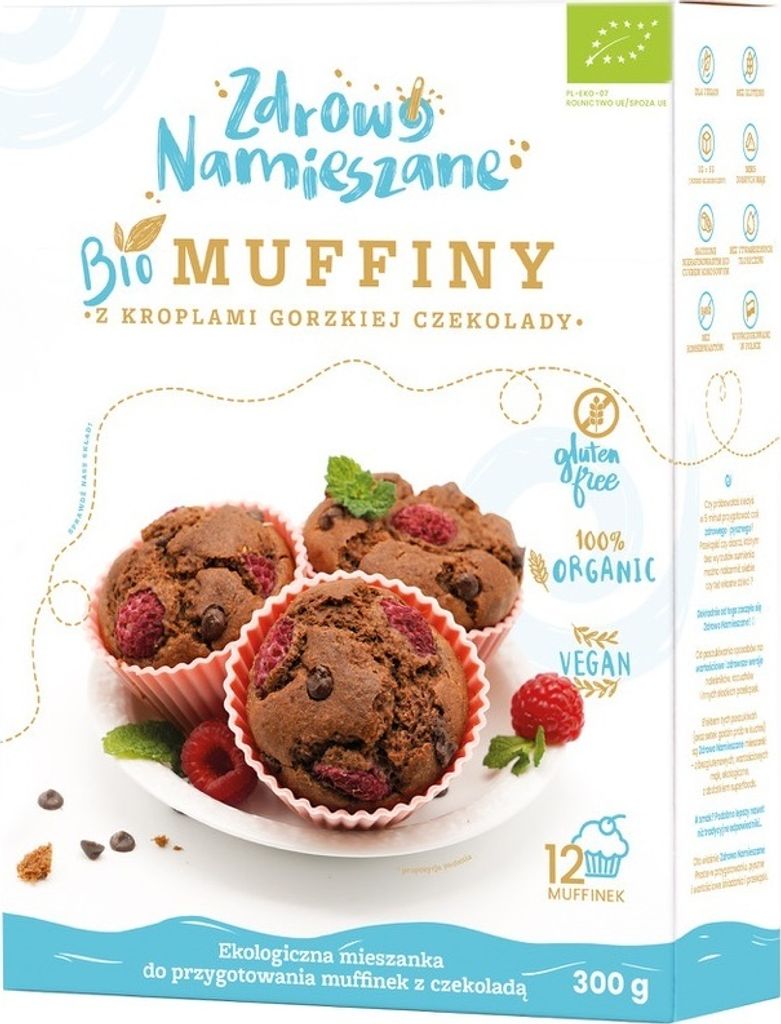 MUFFIN-MIX CON GOCCE DI CIOCCOLATO SCURO, SENZA GLUTINE Immagine del prodotto 