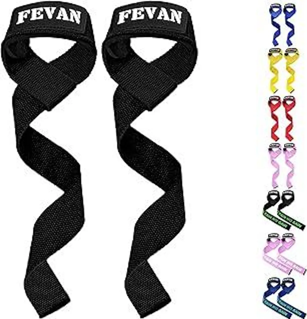 FEVAN Powerlifting Straps | Cinghie per Stacchi Pesanti e Gym Grip