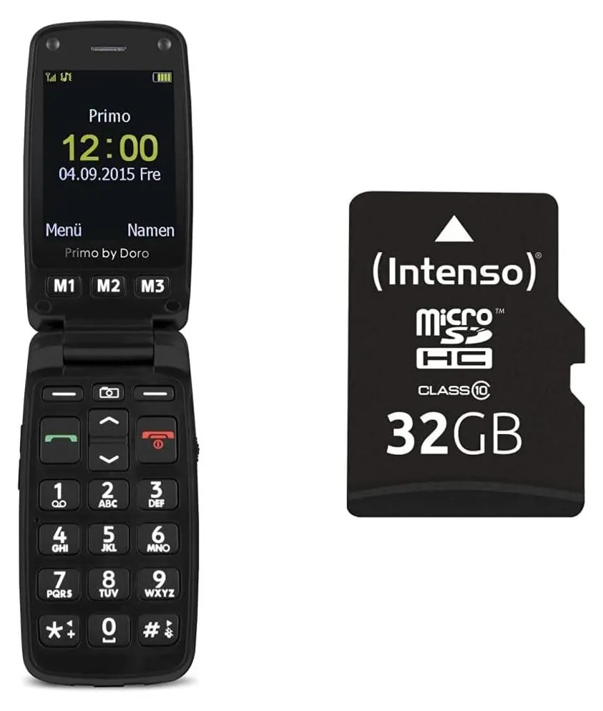 Doro Primo 406 Mobile Senior : Fini les Touches Trop Petites Noir Argent