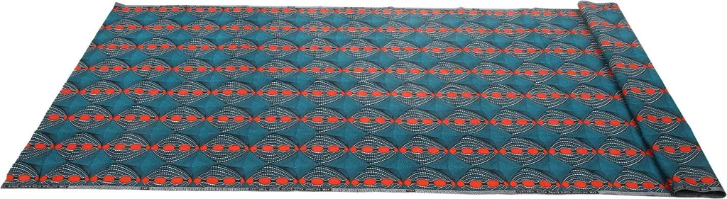 Tissu Wax Africain à Motifs Géométriques Colorés 6 Yards pour Vêtements