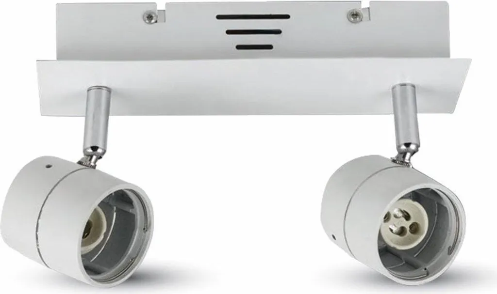 Luminaire Mural Étanche IP44 Blanc 2xGU10 V-TAC VT-789 Finition Aluminium
