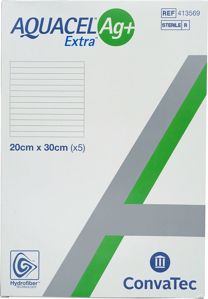 AQUACEL Ag+ Extra 20 x 30 cm Kompressen (5 Stk.)