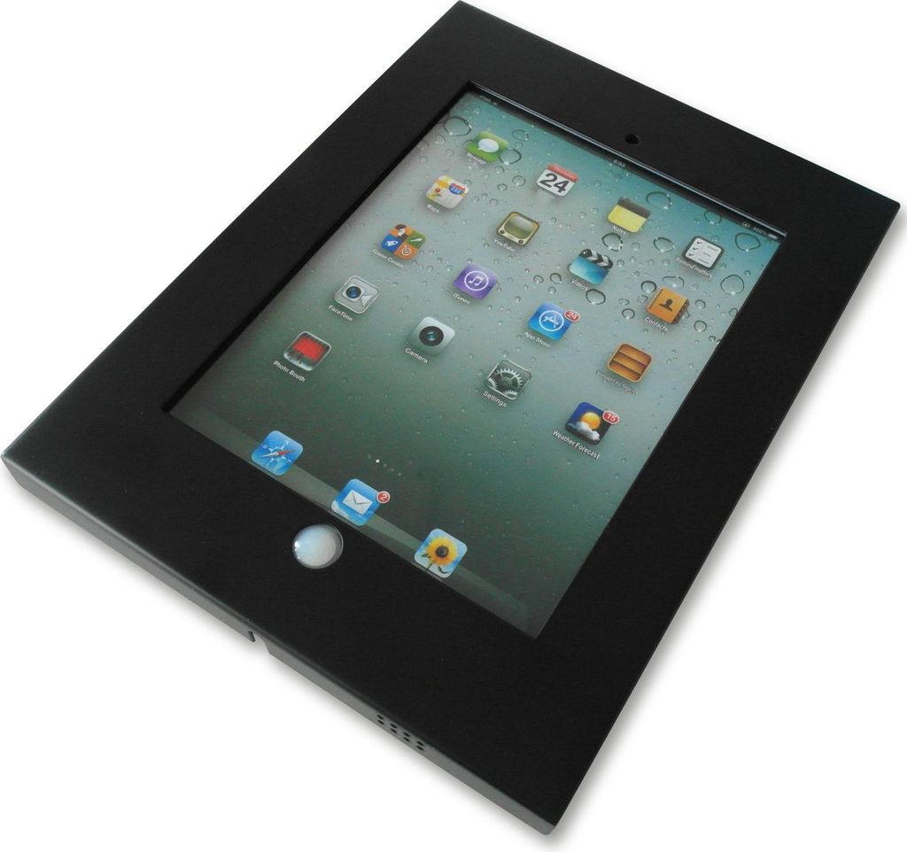 Tablet Halterung passt für iPad 2, 3, 4te Generation, Air, Air 2 Metallgehäuse schwarz Modell: IS3BK