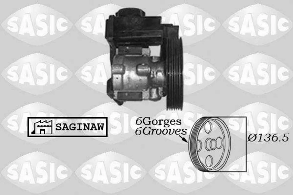 Pompe de direction hydraulique SASIC 7070023 pour Peugeot 206 4007V5