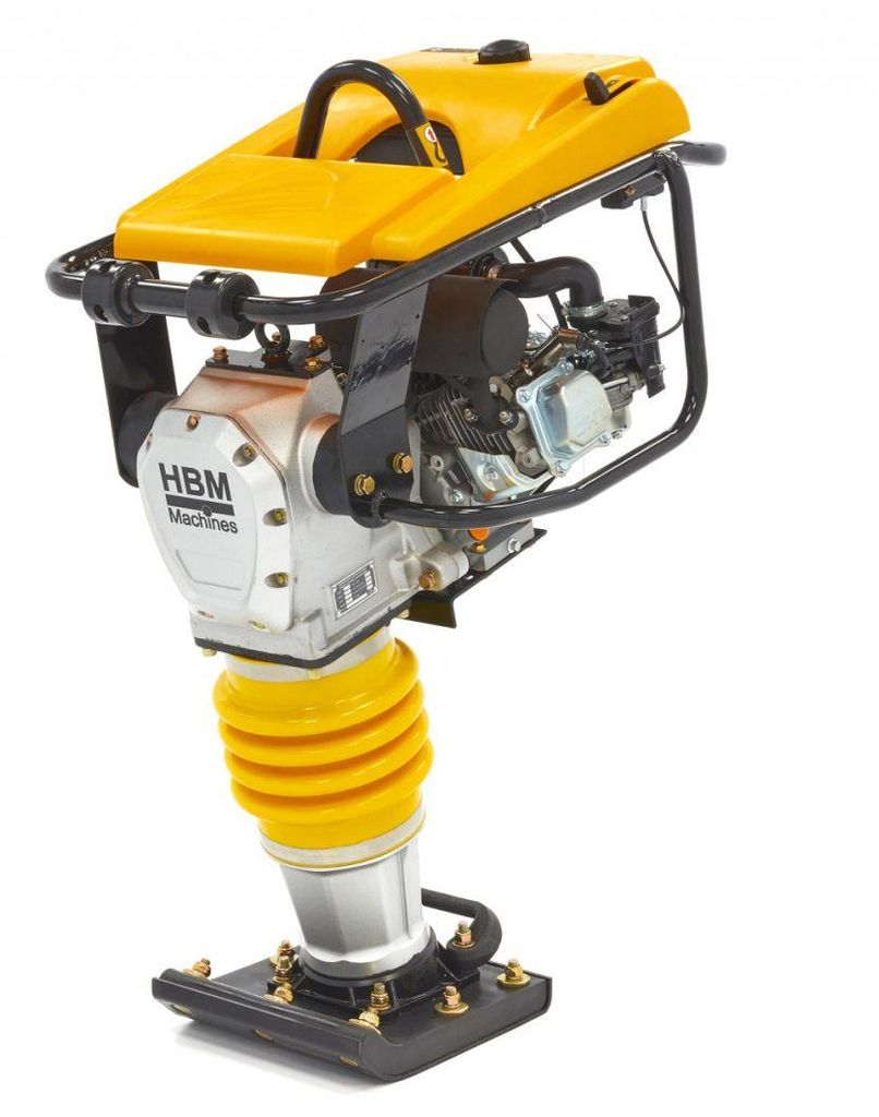 HBM Professional 6,5 PS Vibrationsplatte, Vibrationsstampfer inklusive Radsatz und Motorabdeckung