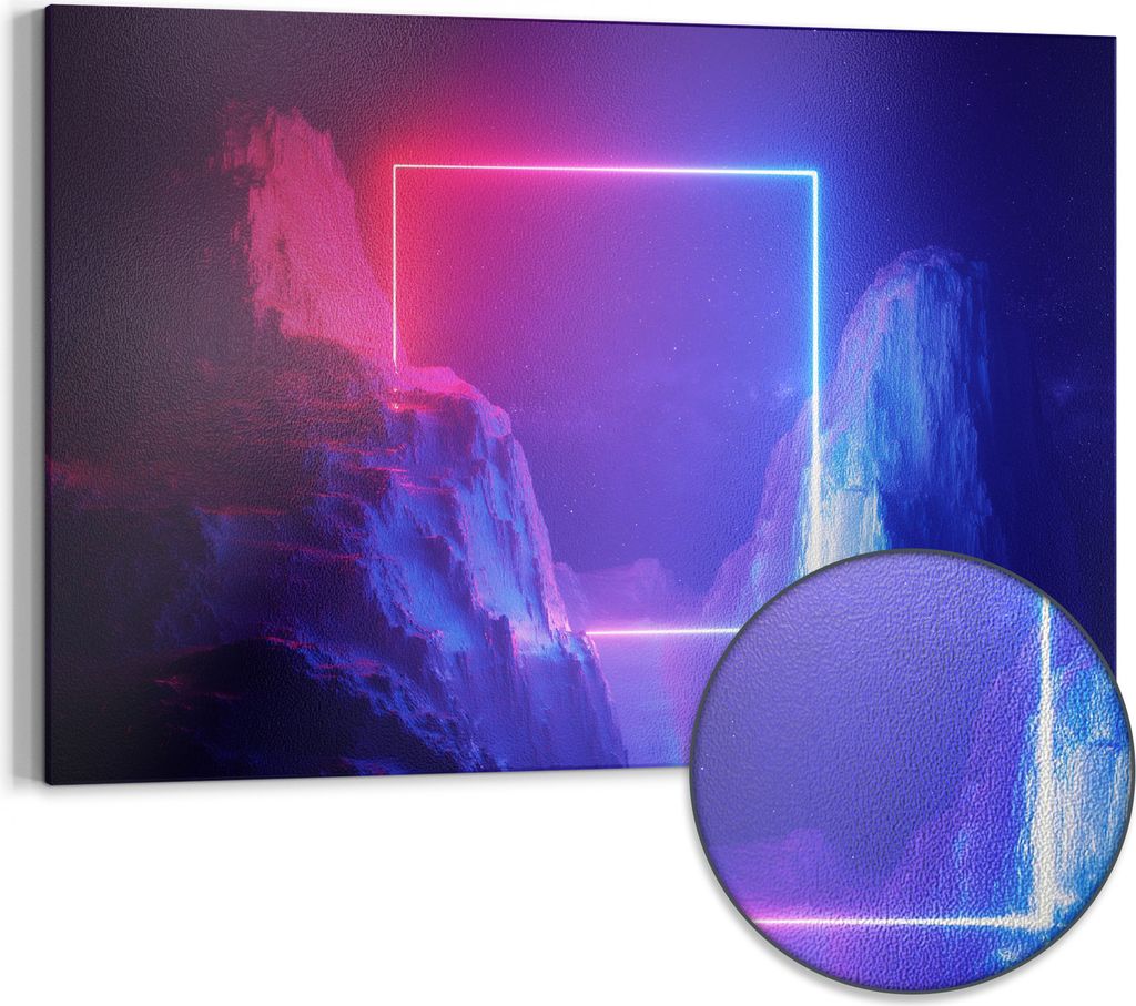 DEQORI Magnettafel Metall 90x60 cm 'Kosmische Canyonreise' Whiteboard Pinnwand Büro