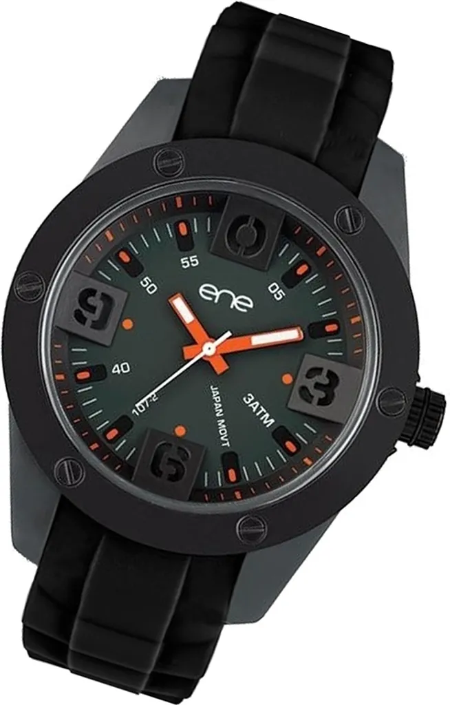 Orologio da Polso eneWatch 107 Fashion E72548 Nero Minimal UE72548 - 2