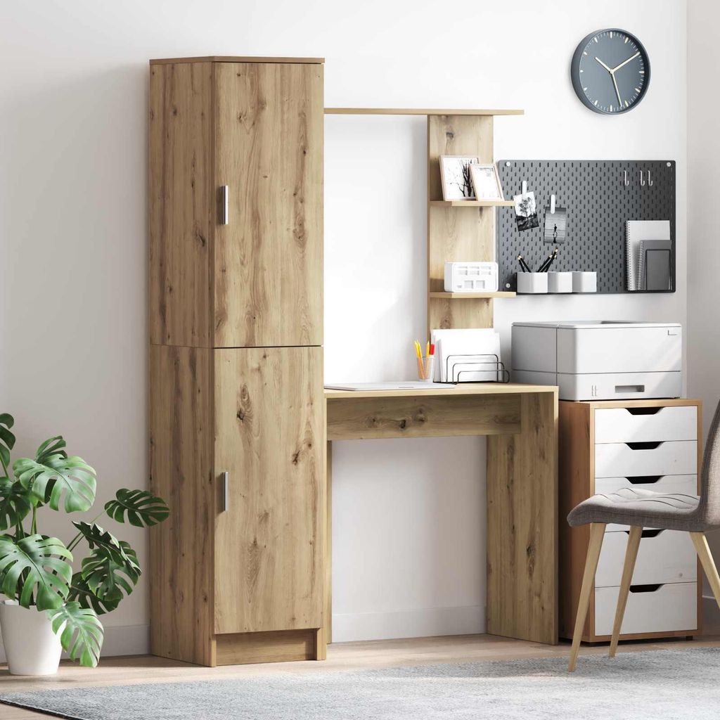 Maison Exclusive - Schreibtisch 2 pcs Artisan-Eiche