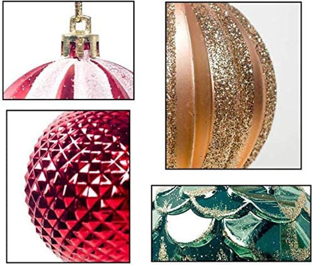 12 Stück Christbaumschmuck, 6 cm Weihnachtskugeln, blau, Produktbild 6