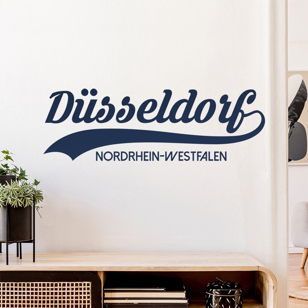Düsseldorf Nordrhein-Westfalen Wandtattoo Wandaufkleber Wall Sticker - Dekoration, Küche, Wohnzimmer, Schlafzimmer, Badezimmer