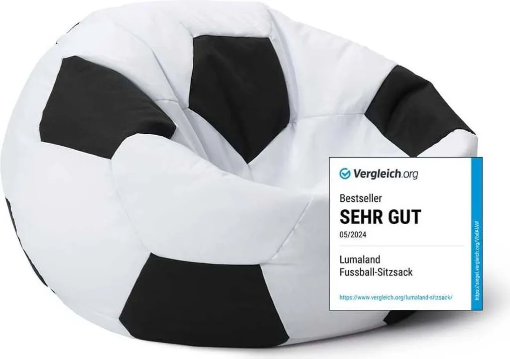 Pouf de football grand format pour regarder les matchs au salon
