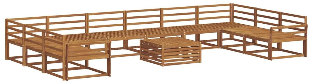 vidaXL Outdoor-Sofagarnitur 11 pcs Natur Massivholz Akazie