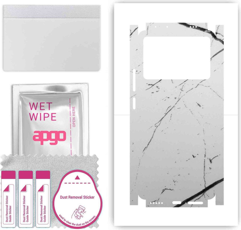 apgo Rückseite + Seiten Schutzfolie, Skin, kompatibel mit Xiaomi Poco X6 Pro, Hinten Displayschutzfolie aus Vinylfolie, kratzfest, einfache Montag...