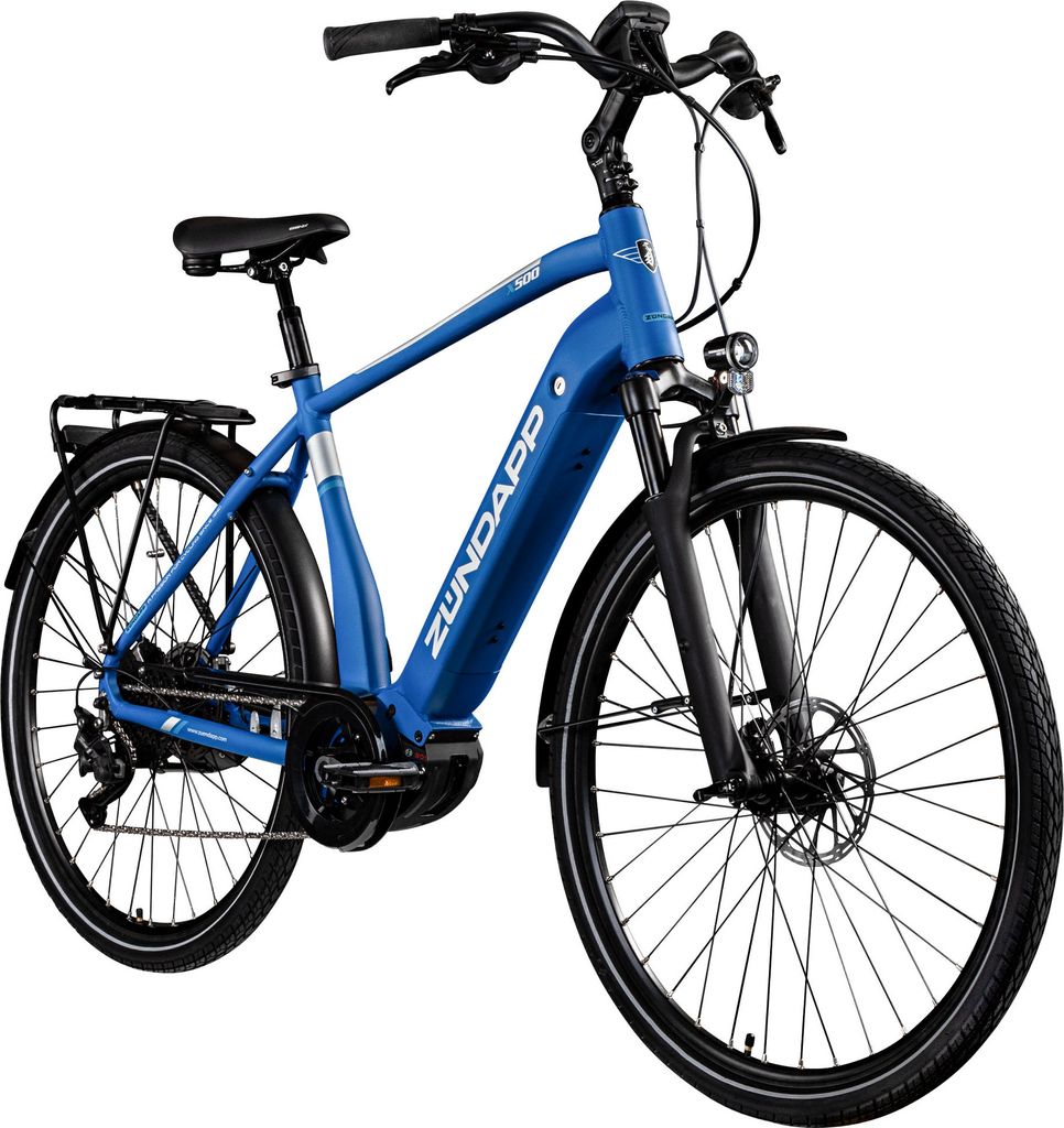 Zündapp X500 E Bike Trekkingrad 28 Zoll E Fahrrad 165 - 180 cm Pedelec Bosch blau 51 cm