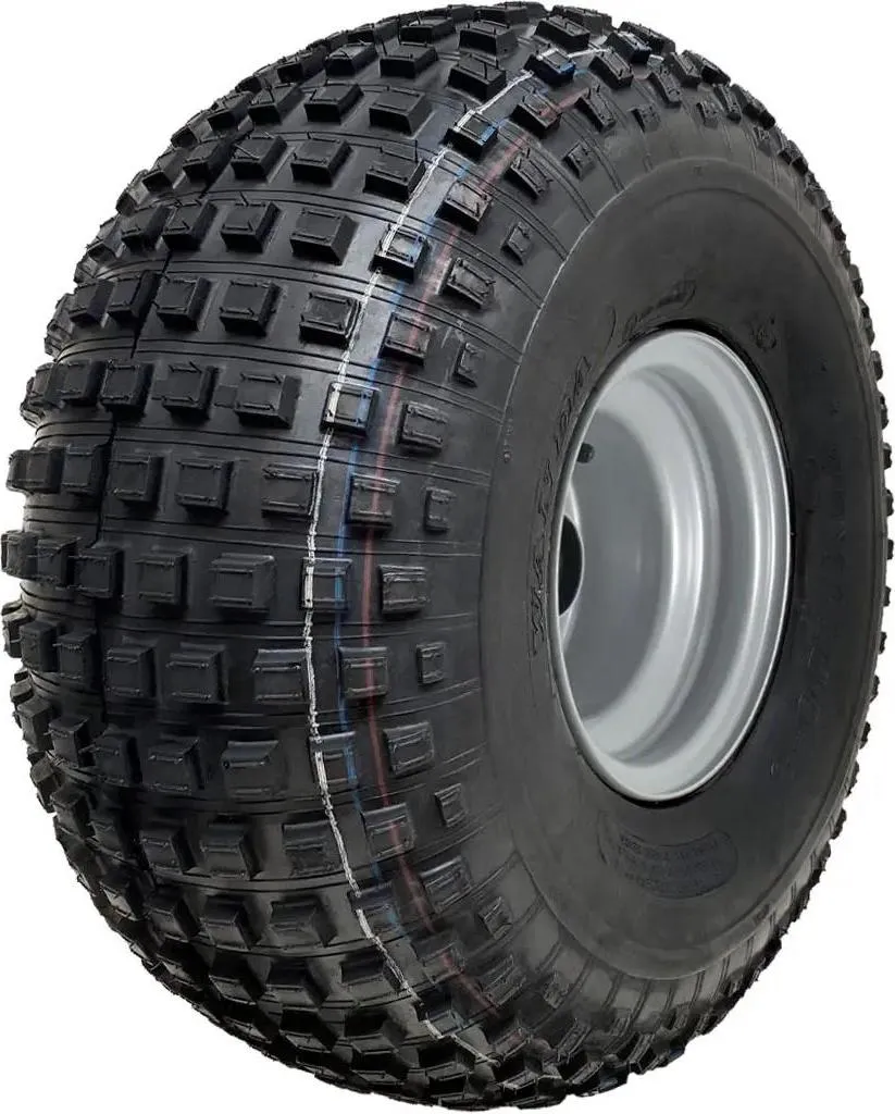 Pneumatico tassellato per ATV 22x11.00-8 Cerchio in acciaio Cuscinetti a sfera da 25 mm Ruota quadrupla per rimorchio a 4 strati