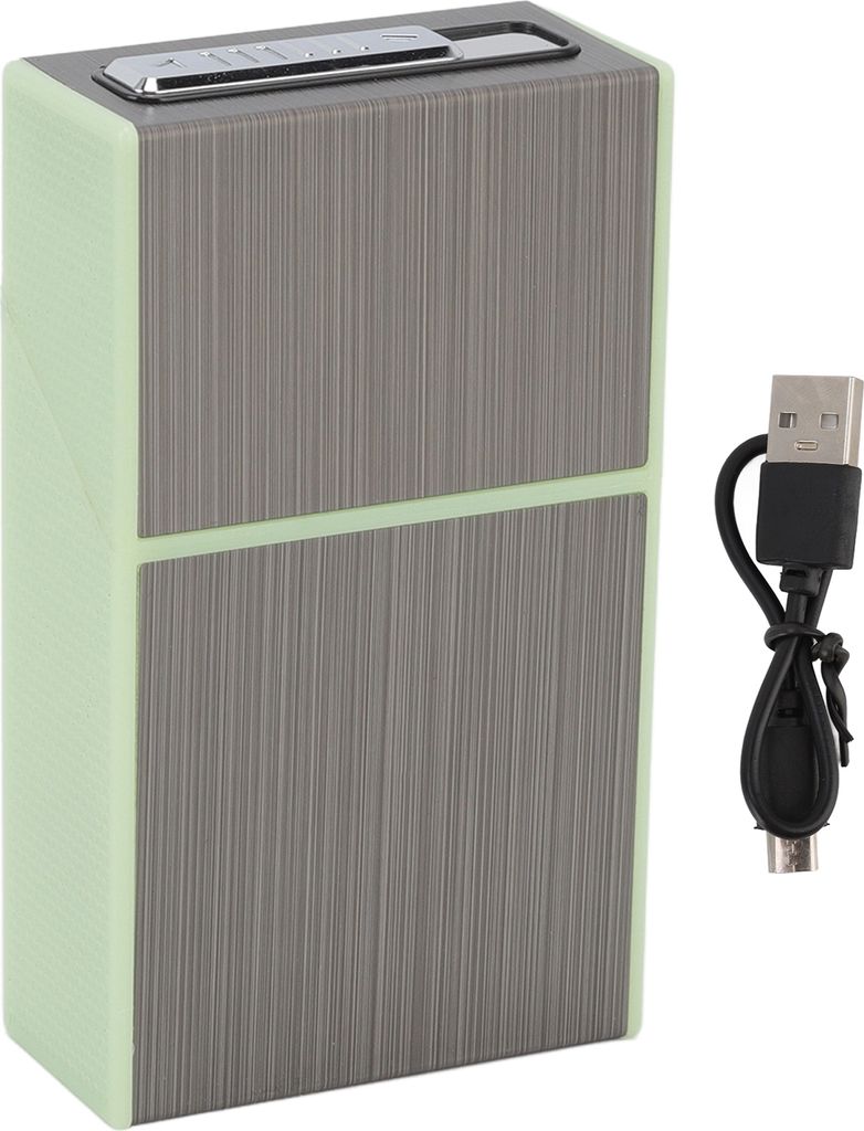 Leuchtendes Zigarettenetui, USB-wiederaufladbar, mit elektrischem Feuerzeug fš¹r 20 Zigaretten (84šC100 mm)