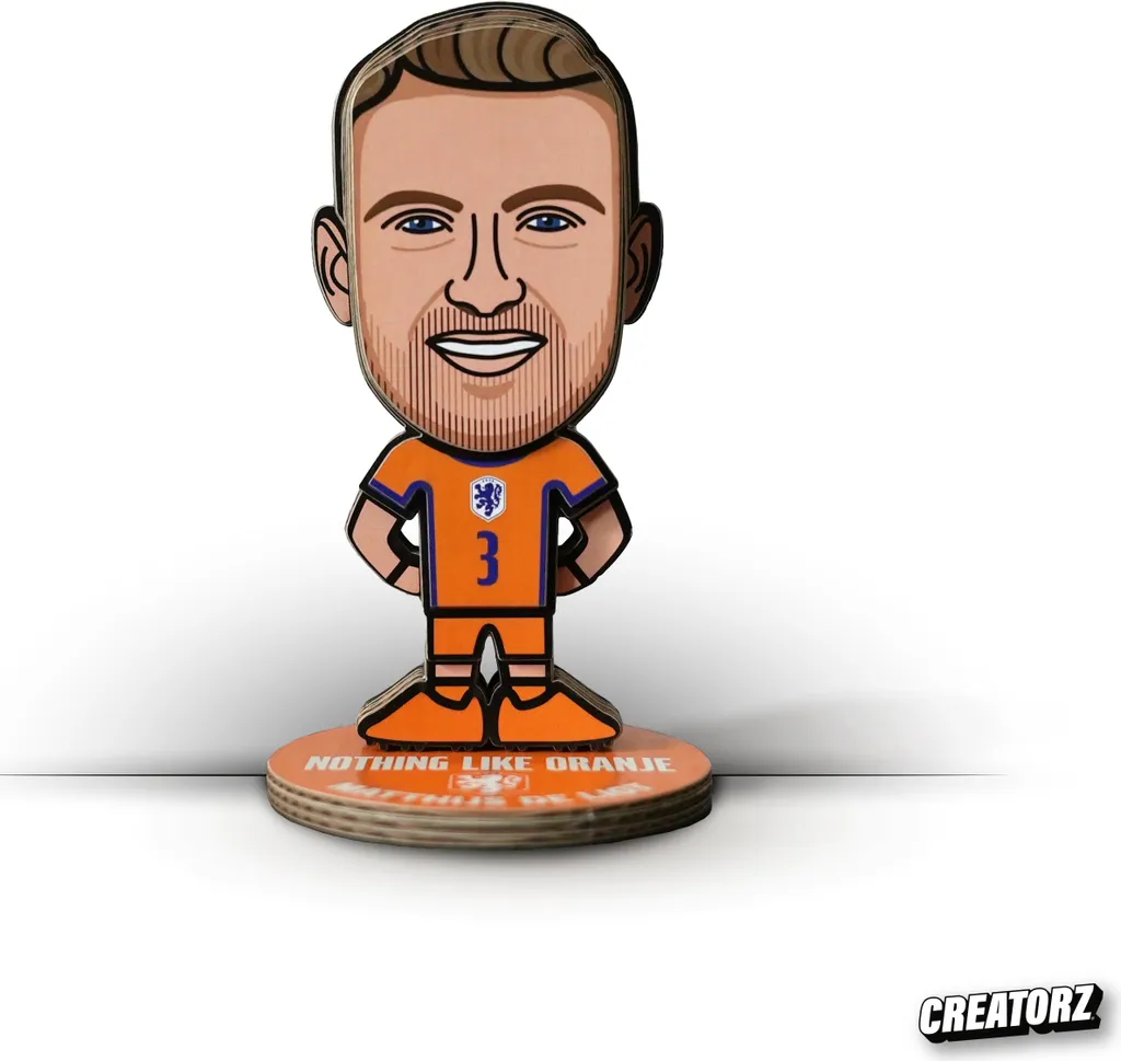 Statue de footballeur 3D de Ligt Equipe des Pays-Bas EURO 2024 Collection