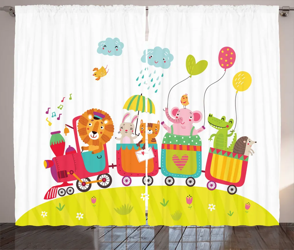 Tenda Rustica ABAKUHAUS 280x225cm | Animali sul Treno per Cameretta