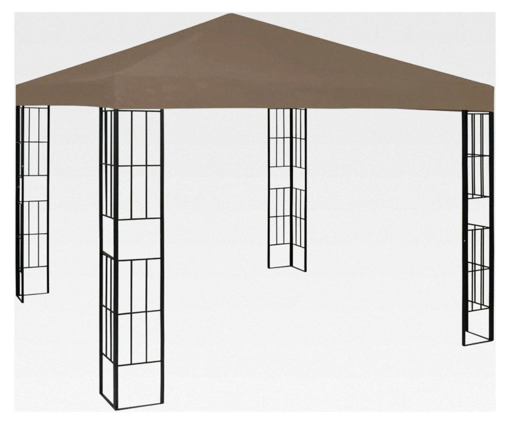 Pavillon 3x3 m Taupe, Gartenzelt für Garten, Party, Festival, Hochzeit