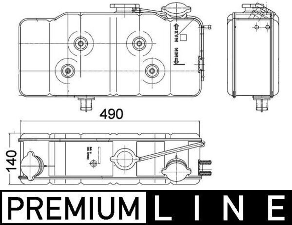 MAHLE Ausgleichsbehälter Kühlmittel für IVECO EUROCARGO I-III Kühlwasser CRT 36 000P