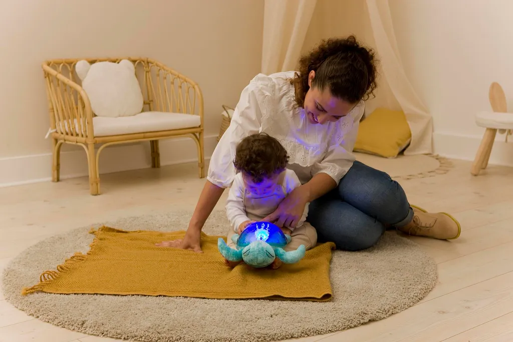 Veilleuse Projecteur de Vagues Tranquil Turtle Aqua pour Bébé CloudB - 21