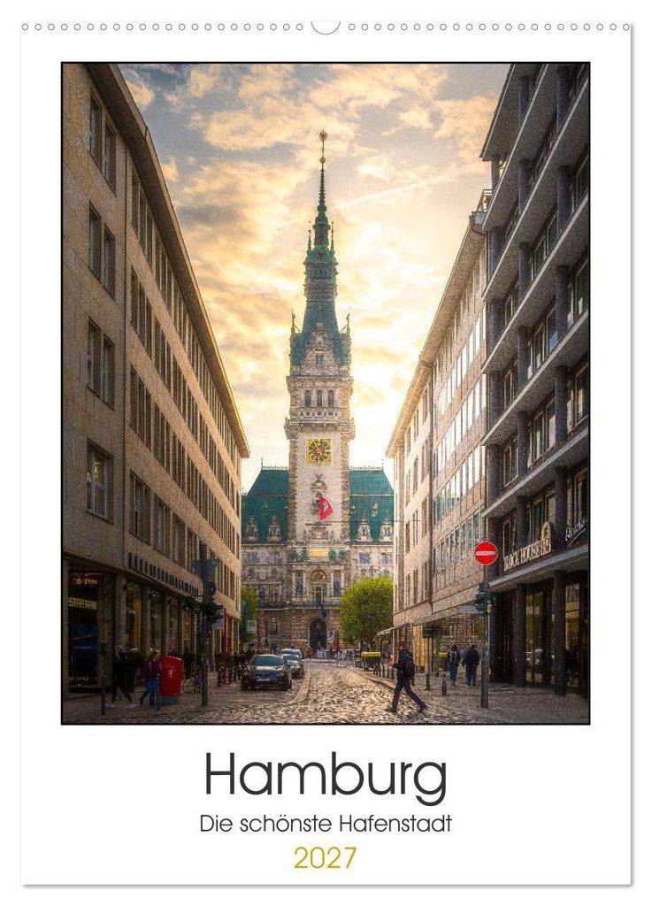 Hamburg - Die schönste Hafenstadt (Wandkalender 2027 DIN A2 hoch), CALVENDO Monatskalender