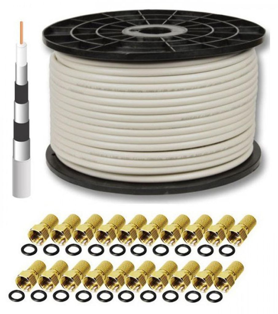 PremiumX DELUXE PRO Koaxial Kabel 135 dB 5-Fach geschirmt, Produktbild 