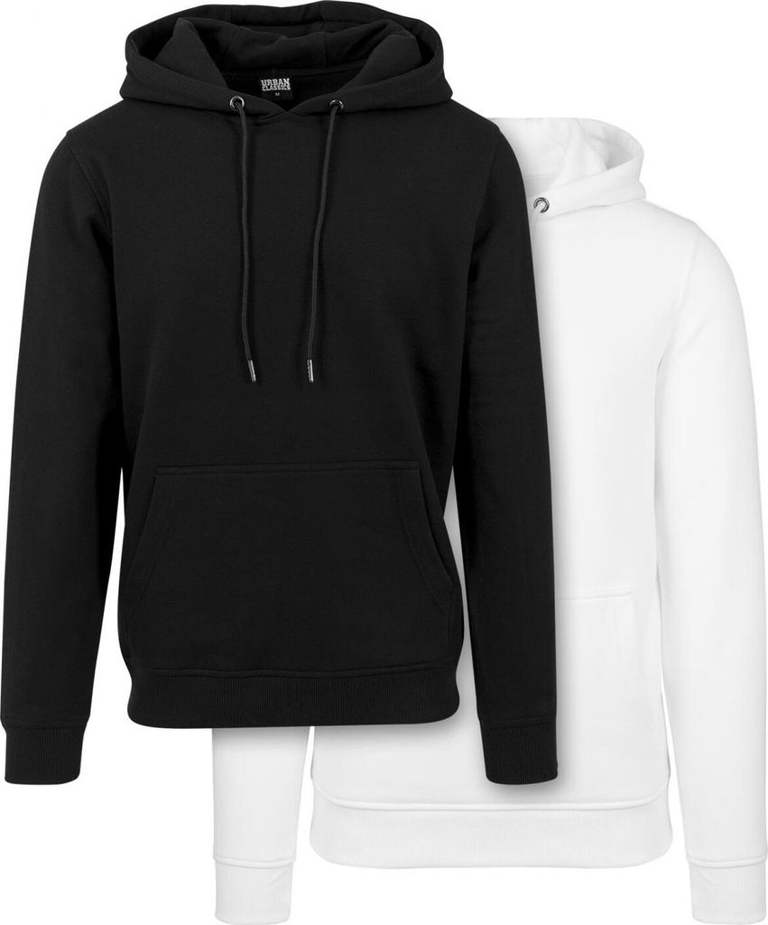 Urban Classics PP1592 | Basic Sweat Hoody 2-Pack XS bis XXL - Farbe: black+white - Größe: XXL