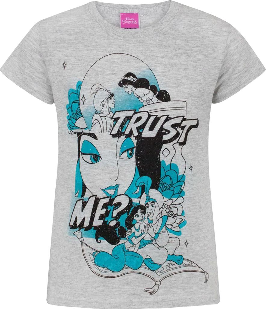 Aladdin - "Trust Me" T-Shirt für Kinder NS7323 (104) (Grau meliert)