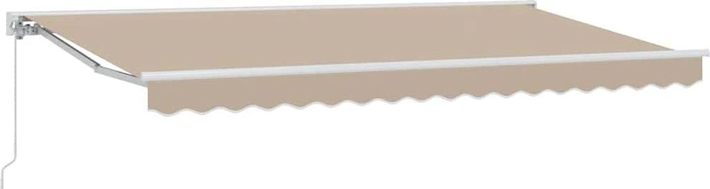 vidaXL Markisenrahmen Beige 400 x 200 cm Polyester mit PolyurethanBeschichtung