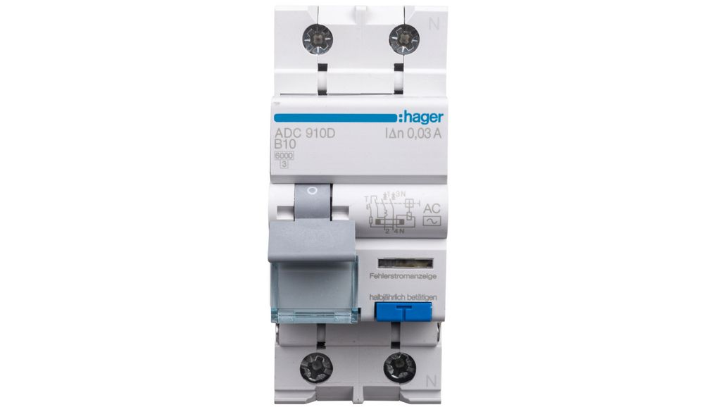 Interruttore differenziale 2P 10A B 0,03A tipo AC ADC910D Immagine del prodotto 