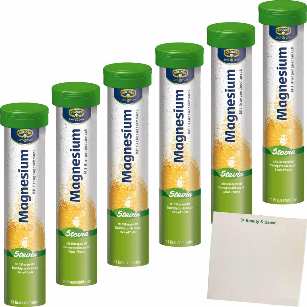 Day by Day Magnesium- Brausetabletten mit Stevia 6er Pack Produktbild 