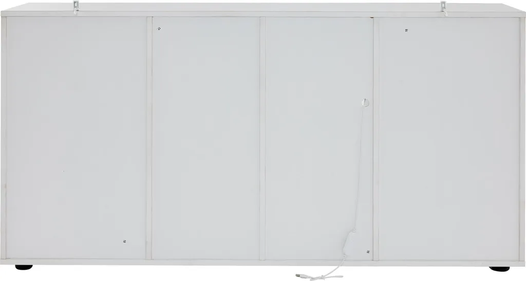 Buffet moderne blanc 140cm : optimisez votre espace avec élégance LED - 19