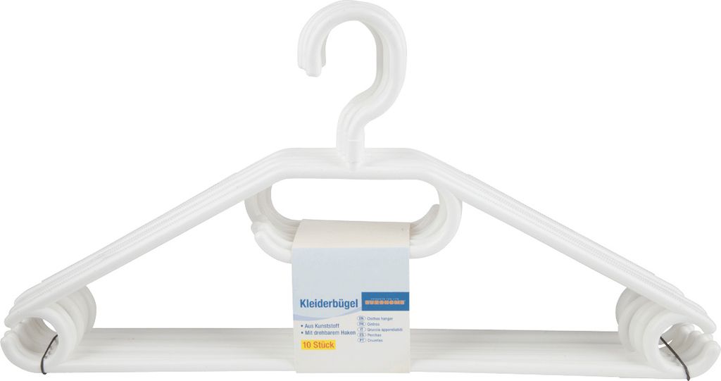 10er Kunststoff-Kleiderbügel EUROHOME