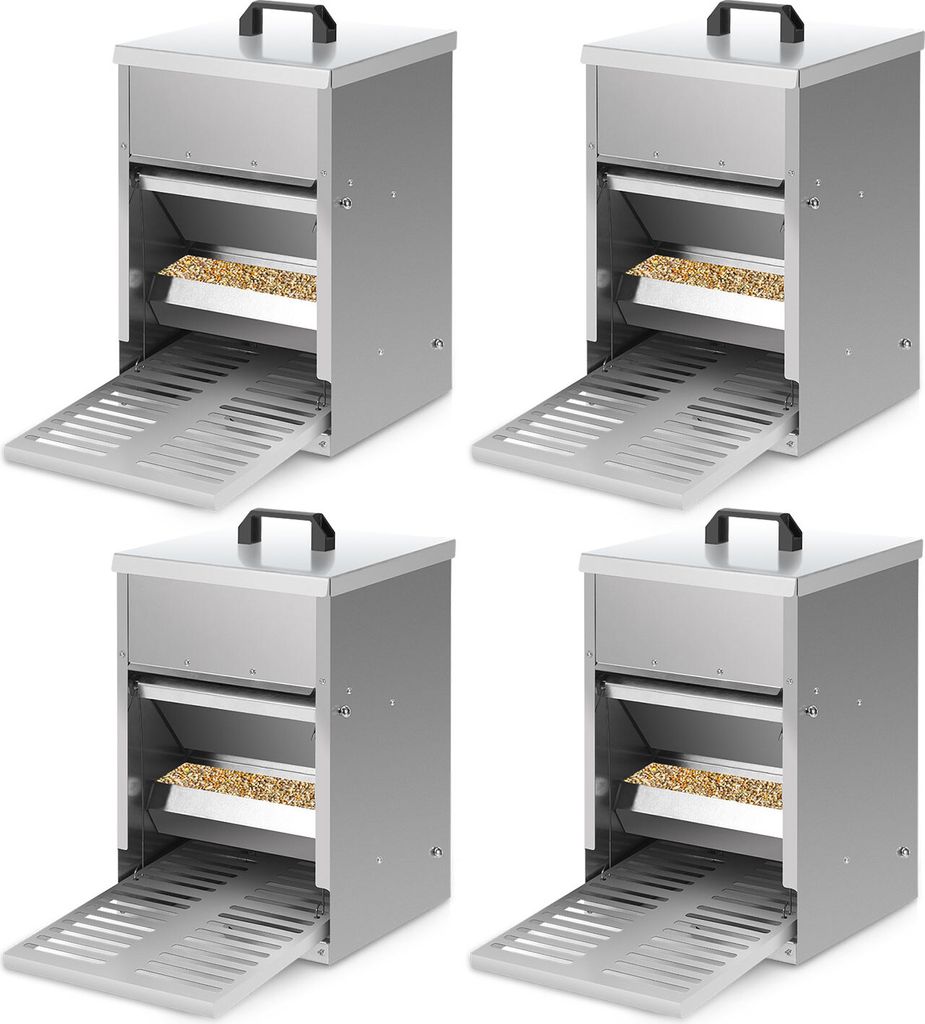 Jopassy 4x Futterautomat Hühner mit Trittklappe – Produktbild 