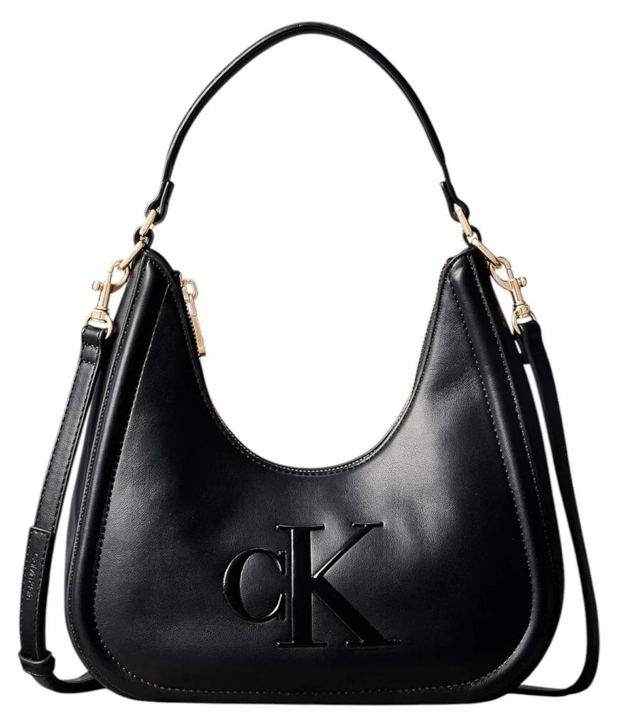 Calvin Klein BOLD CK SMALL CRESCENT BAG Damen Tasche Schwarz : Größe - UNICA Größe: UNICA
