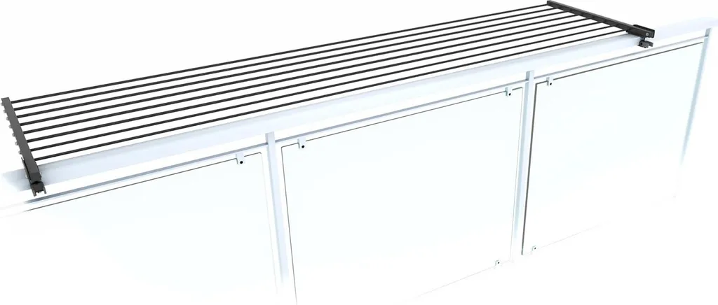 Support de balcon pliable anthracite robuste et discret gain de place - 2