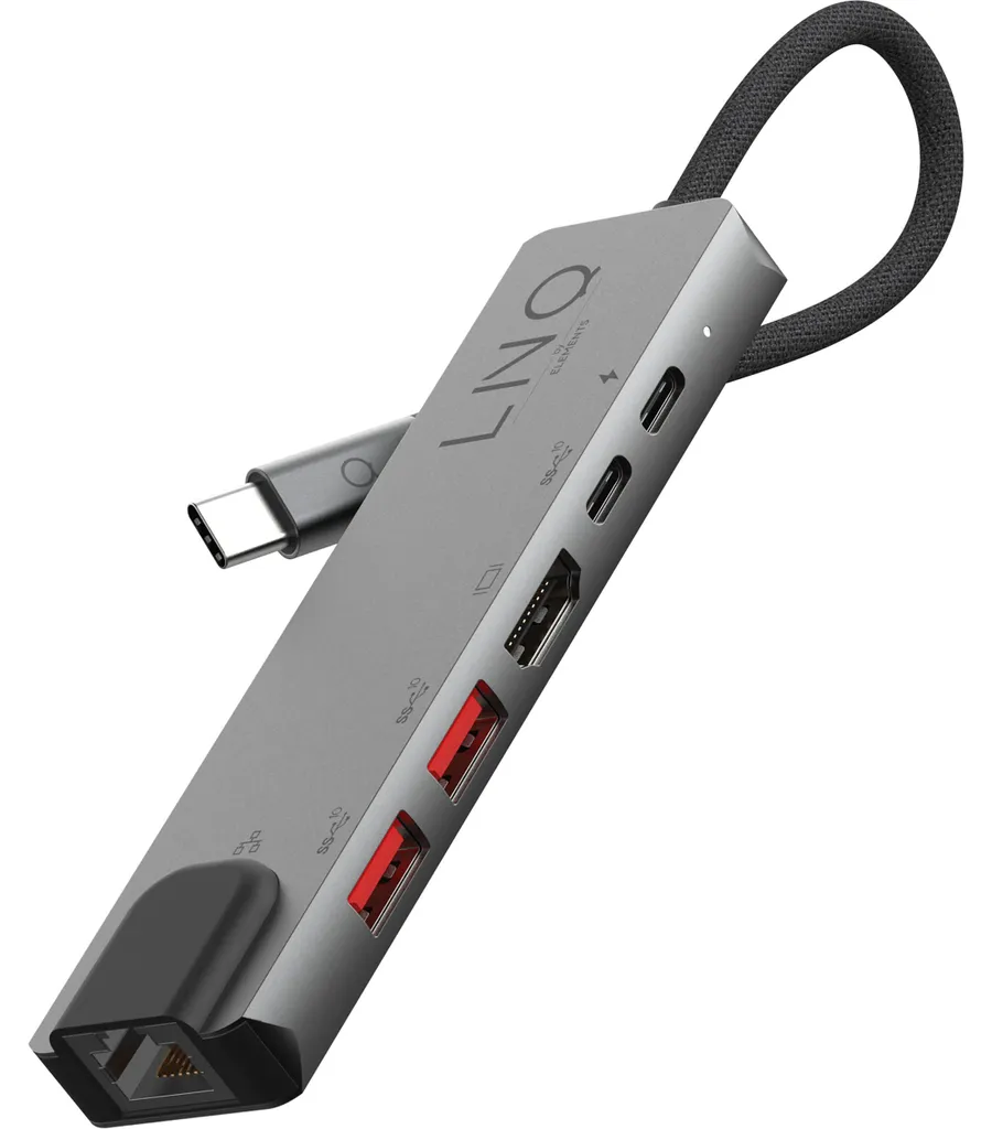 Hub USB-C 4K 60Hz avec Port Ethernet Gigabit et Charge PD 100W