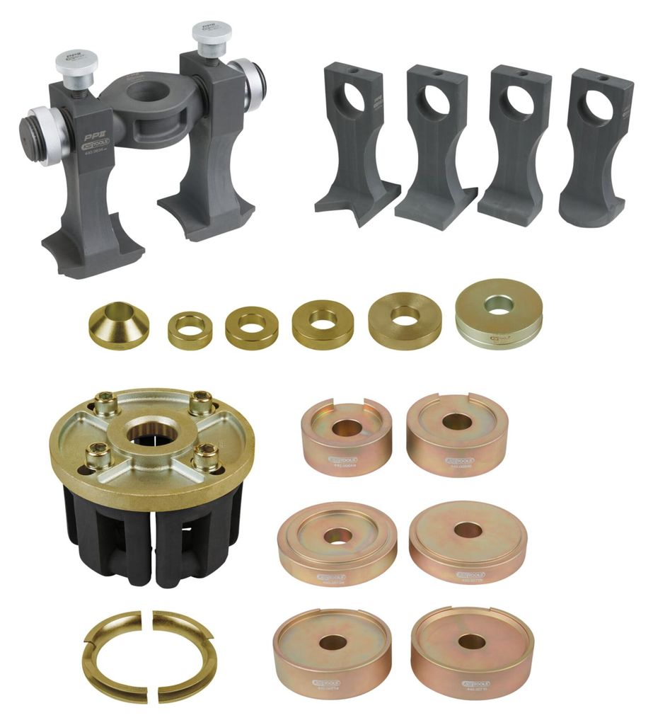 KS Tools Universal-Werkzeug zur geschraubten- und Kompakt-Radlagermontage und Demontage, 33-tlg.