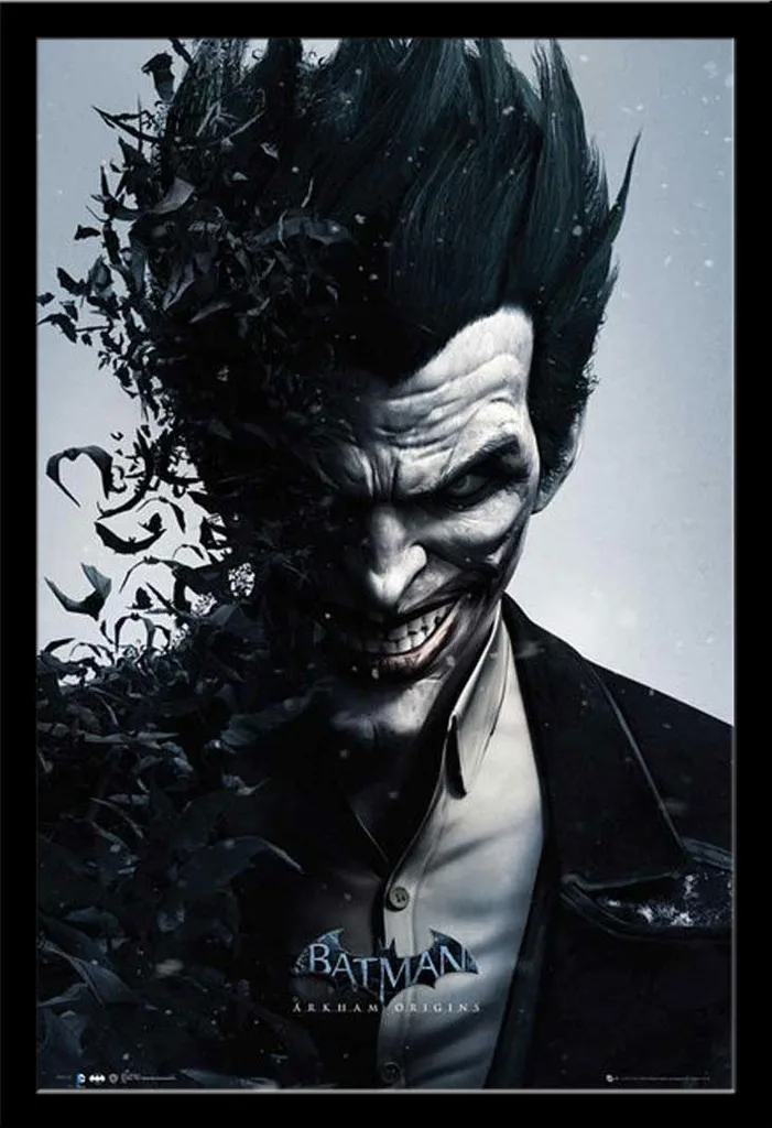 Quadro Batman Joker Arkham Origins 61x91,5 cm Cornice Nera Shinsuke®