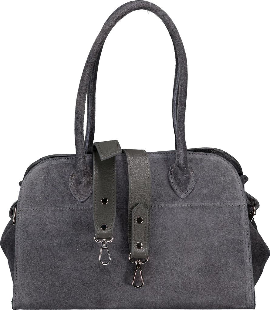 Hausfelder Manufaktur Tasche Velours Grau 22 Produktbild 