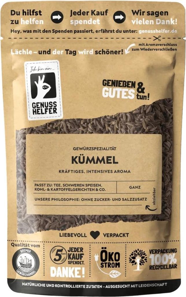 Kümmel, ganz, Kümmelsamen zum Kochen und Backen, 3 x 100g