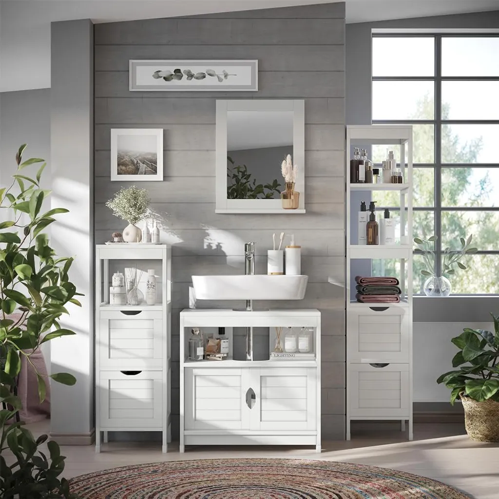 Mobile Sottolavabo Vicco Vilda 60x60 Bianco - Arredo Bagno Economico - 6