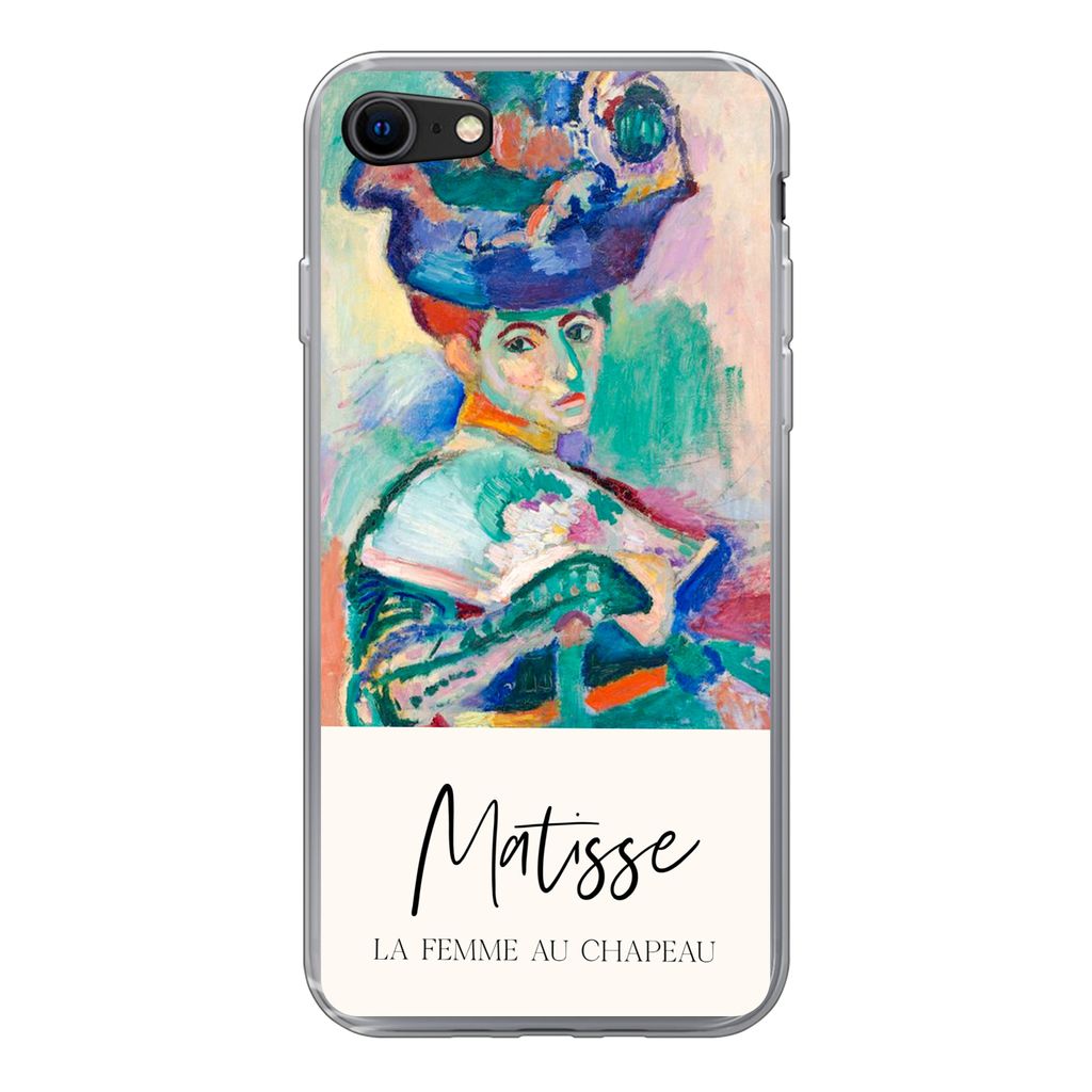 MuchoWow Handyhülle Schutzhülle Hülle für iPhone 8 Die Frau mit dem Hut - Matisse - Kunst Silikon Softcase Handy Hülle - Schutzhaube