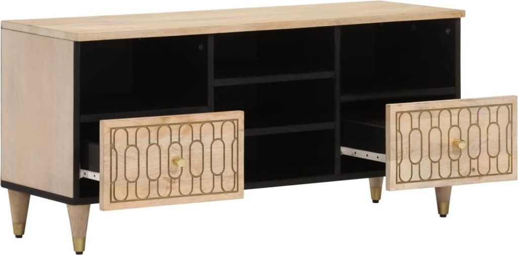 vidaXL TV-Schrank 100x33x46 cm Massivholz Mango