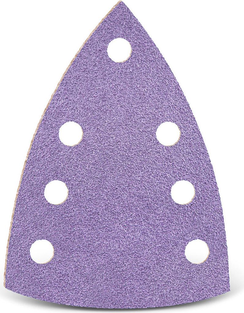 MENZER Purple HD Klett-Schleifblätter, 150 x 100 mm, 7-Loch, f. Deltaschleifer, Keramik-Mix (50 Stk.) K100