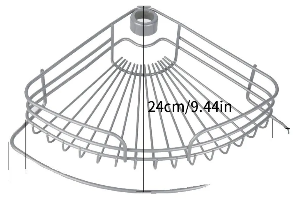 Rangement de douche d'angle sans perçage 4 paniers hauteur variable